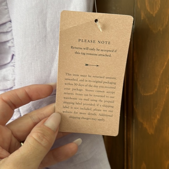 Anthropologie Rumer Estelle square neck maxi xs NWT purple linen - Picture 8 of 10